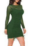 Autumn Party Sexy Ruched Mini Dress