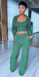 Autumn Casual 3PC Ribbed Tracksuit