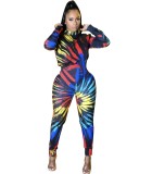 Autumn Party Sexy Colorful Print Jumpsuit