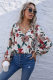 Autumn Casual Floral V-Neck Shirt