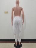 Autumn Casual Ripped Drawstrings Track Pants