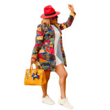 Autumn African Colorful Long Coat
