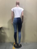 Winter Stylish Contrast Regular Jeans