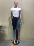 Winter Stylish Contrast Regular Jeans