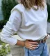 Autumn Solid Plain O-Neck Sweat Shirt
