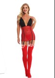 Christmas Night Sexy Red and Black Galter Lingerie