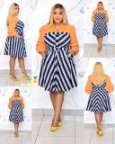 Plus Size Autumn Mother of the Bride Skater Dress with Belt