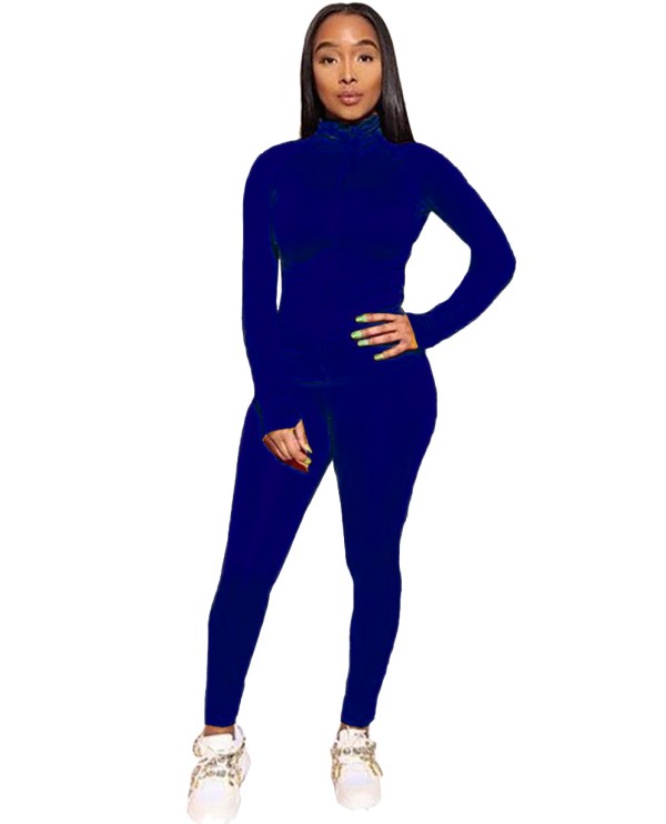 Long Sleeve Plain Tight Tracksuit