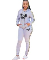 Autumn Letter Print Hoody Tracksuit
