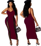Party Sexy Lace Up Strap Midi Dress