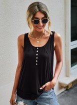 Summer Casual Button Sleeveless Top