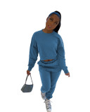 Autumn Casual Solid O-Neck Sweat Suit