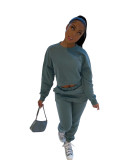 Autumn Casual Solid O-Neck Sweat Suit