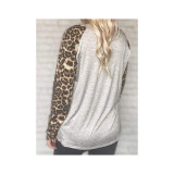 Autumn Casual Leopard Print O-Neck Shirt