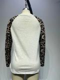 Autumn Casual Leopard Print O-Neck Shirt