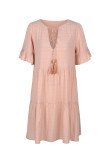 Summer V-Neck A-Line Short Boho Dress