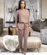 Spring Casual Solid Shirt and Pants Matching Set