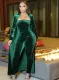 Winter Velver Strapless Jumpsuit with Matching Overalls