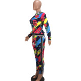 Spring Africa Floral Zipped Tracksuit