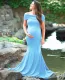 Summer Pregenant Off Shoulder Solid Mermaid Evening Dress
