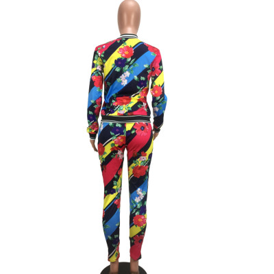 Spring Africa Floral Zipped Tracksuit