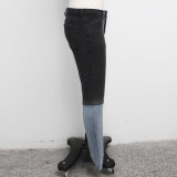 Winter Stylish Contrast Fitting Jeans