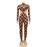 Spring Party Print O-Ring Cut Out Sexy Bodycon Jumpsuit