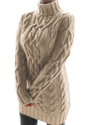 Winter Turtleneck Pullover Long Sweater