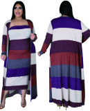 Plus Size Spring Colorful Tube Dress with Matching Cardigans