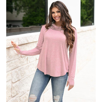 Spring Solid Color Loose Shirt with Face Cover