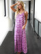 Summer Tie Dye V-Neck Strap Long Maxi Dress