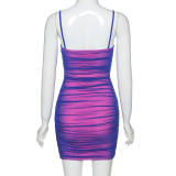 Party Sexy Purple Halter Mini Bodycon Dress