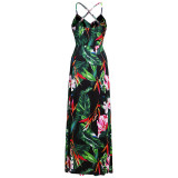 Summer Casual Floral Strap Long Dress