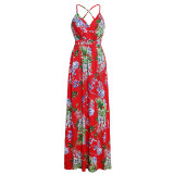 Summer Casual Floral Strap Long Dress