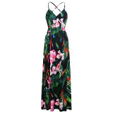 Summer Casual Floral Strap Long Dress