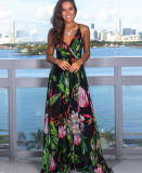 Summer Casual Floral Strap Long Dress