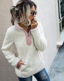 Winter Turtleneck Zipped Fleece Top