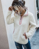 Winter Turtleneck Zipped Fleece Top