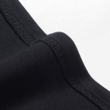 Spring Contrast Color V-Neck Office Midi Dress 3/4 Sleeves
