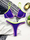 Two-Piece Multi-Color Cut Out Sexy Swimwear