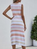 Summer Casual Stripes Long Tank Dress