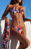 Summer 3PC Colorful Swimwear with Cover-Up Set