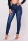 Summer Dark Blue Denim High Waist Fit Jeans