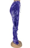 Summer Tie Dye Purple Pocket Sweatpants