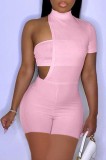 Summer Party Pink Irregular Sexy Bodycon Rompers