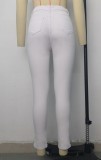 Summer White Denim High Waist Fit Jeans