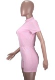 Summer Party Pink Irregular Sexy Bodycon Rompers