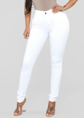Summer White Denim High Waist Fit Jeans