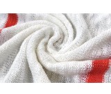 Summer Stripes White Knitting Loose Top