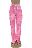 Summer Tie Dye Pink Pocket Sweatpants